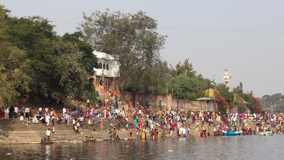 Ram Ghat on the Shipra river, Ujjain